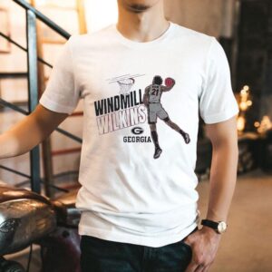 Jake Wilkins Slam Drunk Georgia Bulldogs Basketball Windmill Shirt