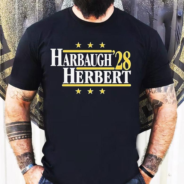 Jim Harbaugh Vs Justin Herbert Los Angeles Chargers 2028 Shirt Jim Harbaugh Vs Justin Herbert Los Angeles Chargers 2028 Shirt