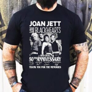 Joan Jett And The Blackhearts 1975 2025 50th Annivessary Thank You For The Memories Signatures Shirt