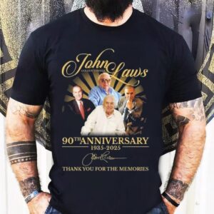 John Laws Golden Tonsils 90th Anniversary 1935-2025 Signature Thank You For The Memories Shirt