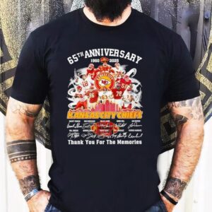 Kansas City Chiefs 65th Anniversary 2025 Thank You For The Memories Signature Shirt