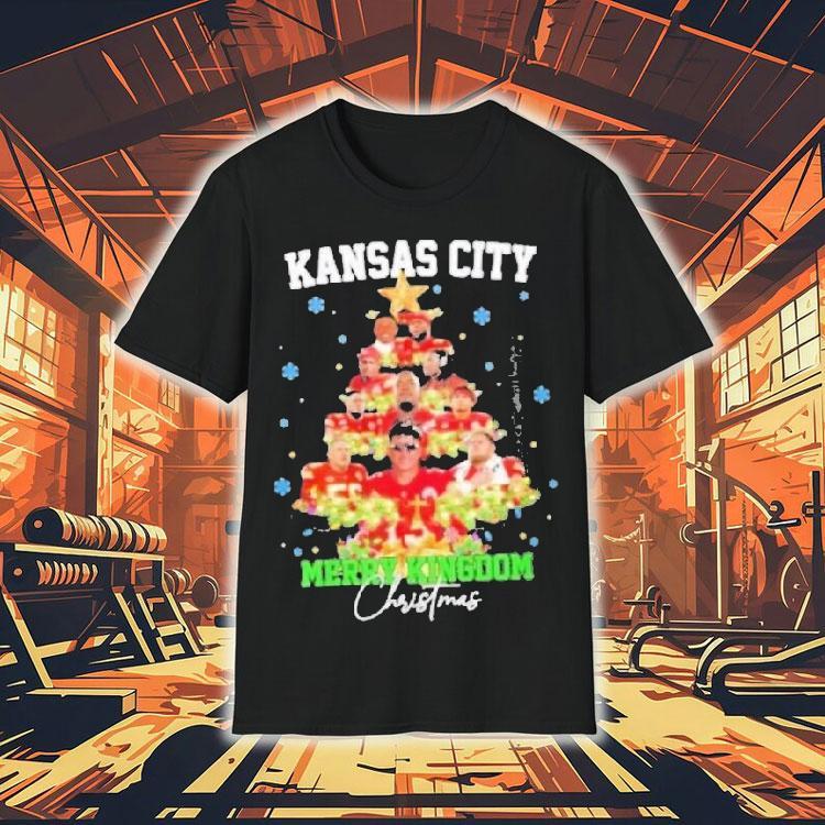 Kansas City Chiefs Patrick Mahomes And Players Merry Kingdom Christmas Tree Shirt Kansas City Chiefs Patrick Mahomes And Players Merry Kingdom Christmas Tree Shirt
