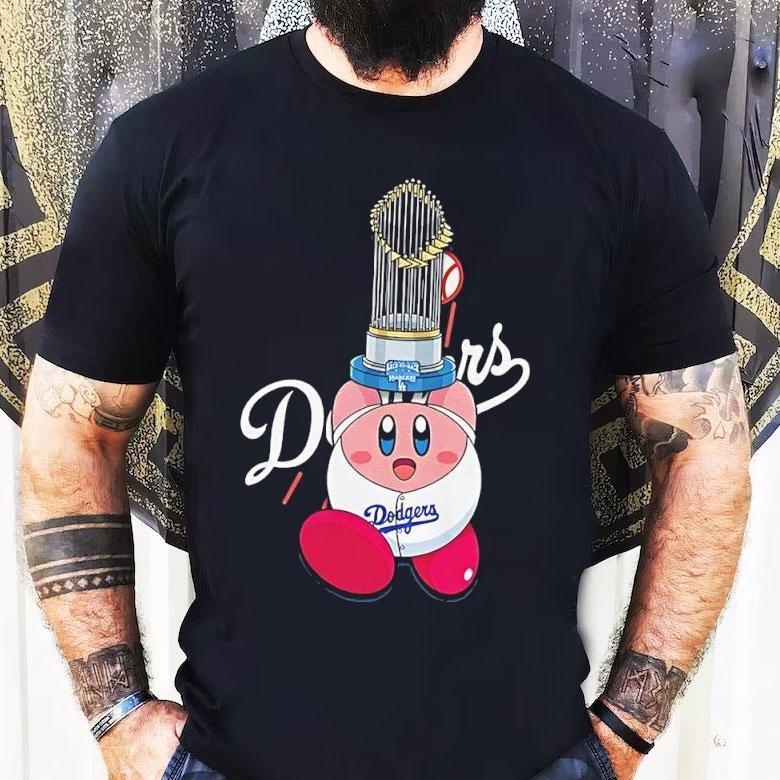 Kirby Los Angeles Dodgers Trophy World Series Back To Back Champions Mlb 2025 Shirt Kirby Los Angeles Dodgers Trophy World Series Back To Back Champions Mlb 2025 Shirt