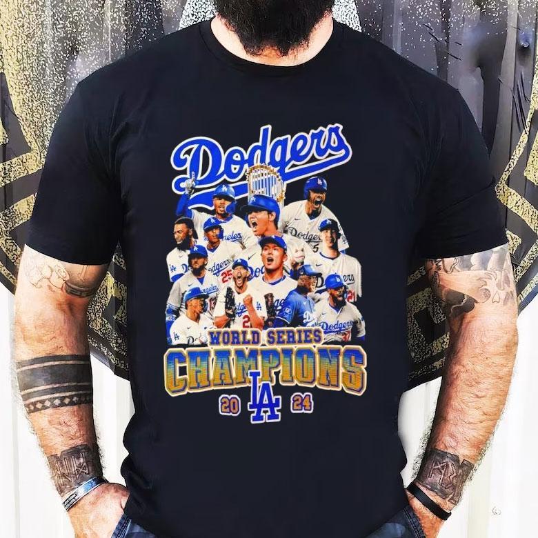 La Dodgers 2024 World Series Champions All Team Graphic Shirt La Dodgers 2024 World Series Champions All Team Graphic Shirt