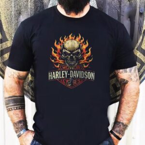 Las Vegas Raiders Motor Harley-davidson Cycles Skeleton Shirt