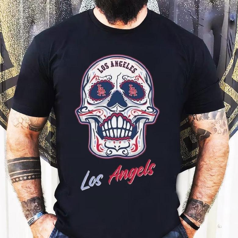 Los Angeles Angels Mitchell Ness Sugar Skull Boxy 2025 Shirt Los Angeles Angels Mitchell Ness Sugar Skull Boxy 2025 Shirt