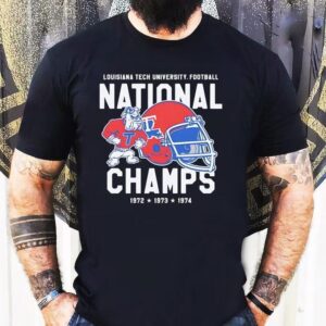 Louisiana Tech Bulldogs University Football National Champs 1972 1973 1974 Shirt