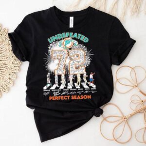 Miami Dolphins Undefeated 1972 72 Perfect Season Abbey Road Signatures Shirt