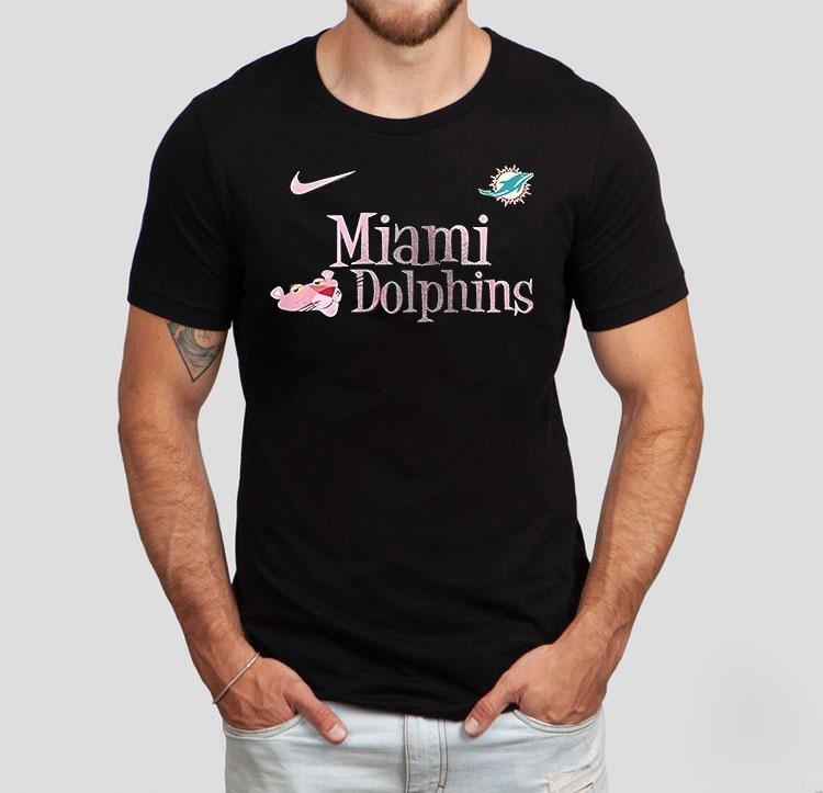 Miami Dolphins X Pink Panther Cartoon Shirt Miami Dolphins X Pink Panther Cartoon Shirt