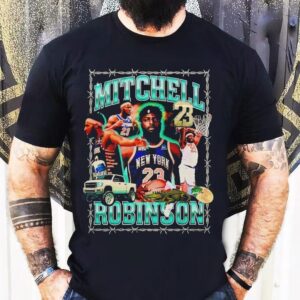 Mitchell Robinson New York Knicks Basketball Graphic Shirt