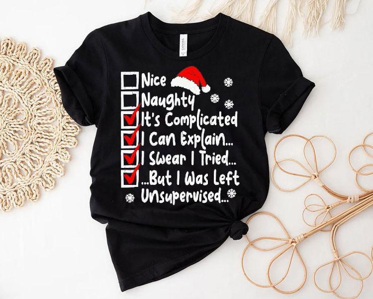 Nice Naughty Multi Checklist Funny Christmas List Family Shirt Nice Naughty Multi Checklist Funny Christmas List Family Shirt