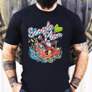 Oficial Simple Plan Santa Claus Sleigh Merry Christmas Shirt