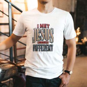 Ohio State Buckeyes I Met Jesus And Now I’m Different Cross Logo Shirt