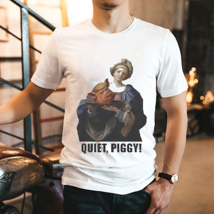 Saint Holding Pig Head Trump Quiet Piggy Shirt Saint Holding Pig Head Trump Quiet Piggy Shirt