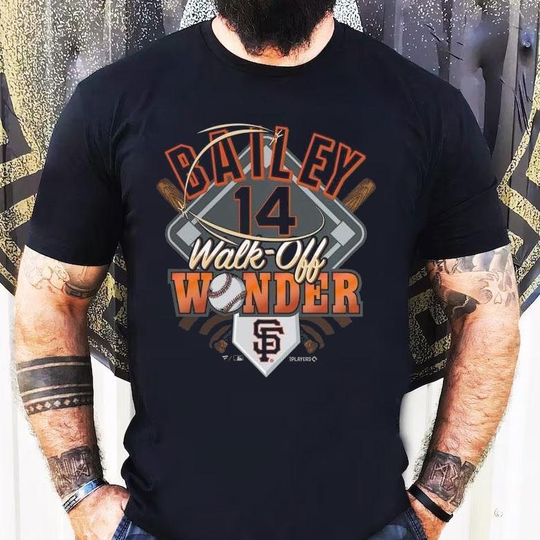 San Francisco Giants Patrick Bailey Walk-off Wonder Shirt San Francisco Giants Patrick Bailey Walk-off Wonder Shirt