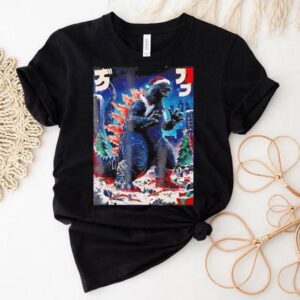 Santazilla Japanese Monster Kaiju Dinosaur Christmas Shirt