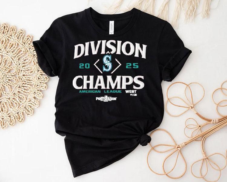 Seattle Mariners 2025 Al West Division Champions Mlb Postseason Shirt Seattle Mariners 2025 Al West Division Champions Mlb Postseason Shirt