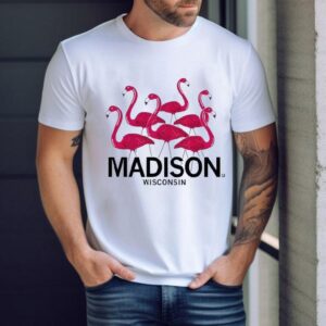 Six Flamingos Madison Wisconsin Badgers Football Shirt