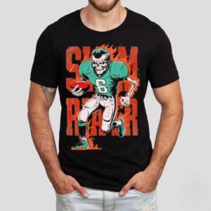 Slim Reaper Skeleton Philadelphia Eagles Shirt