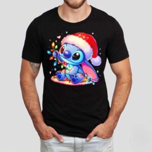 Stich With Christmas Lights Shirt