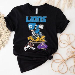 Super Mario Detroit Lions Packers Bears And Vikings Shirt