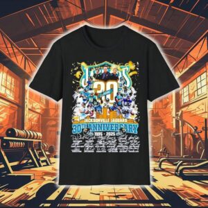 The Jacksonville Jaguars 30th Anniversary 1995-2025 Thank You For The Memories Shirt