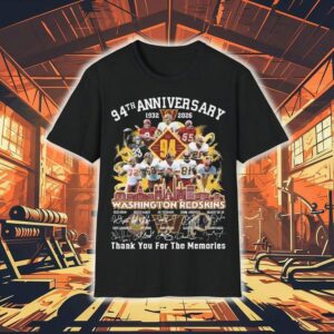 Washington Redskins Th Anniversary Players Signatures Thank You For The Memories Skyline Tshirt