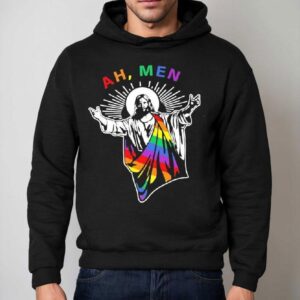 Ah Men Rainbow Christian Lgbt Pride Gay Jesus Shirt 2 Ah Men Rainbow Christian Lgbt Pride Gay Jesus Hoodie