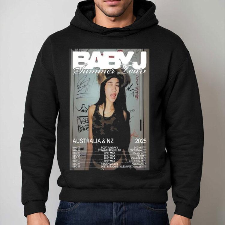 Baby J Summer Tour Australia Nz 2025 Shirt Baby J Summer Tour Australia Nz 2025 Shirt