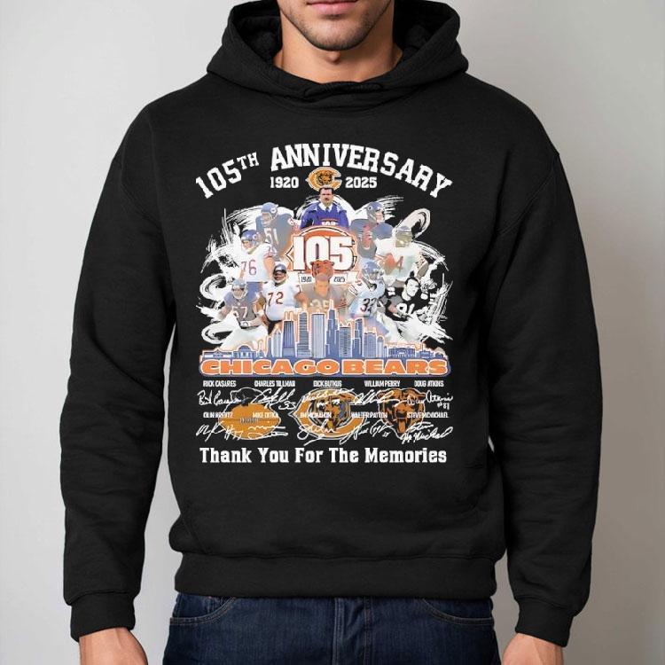 Chicago Bears Thank You For The Memories 105th Anniversary 1920 2025 Shirt Chicago Bears Thank You For The Memories 105th Anniversary 1920 2025 Shirt