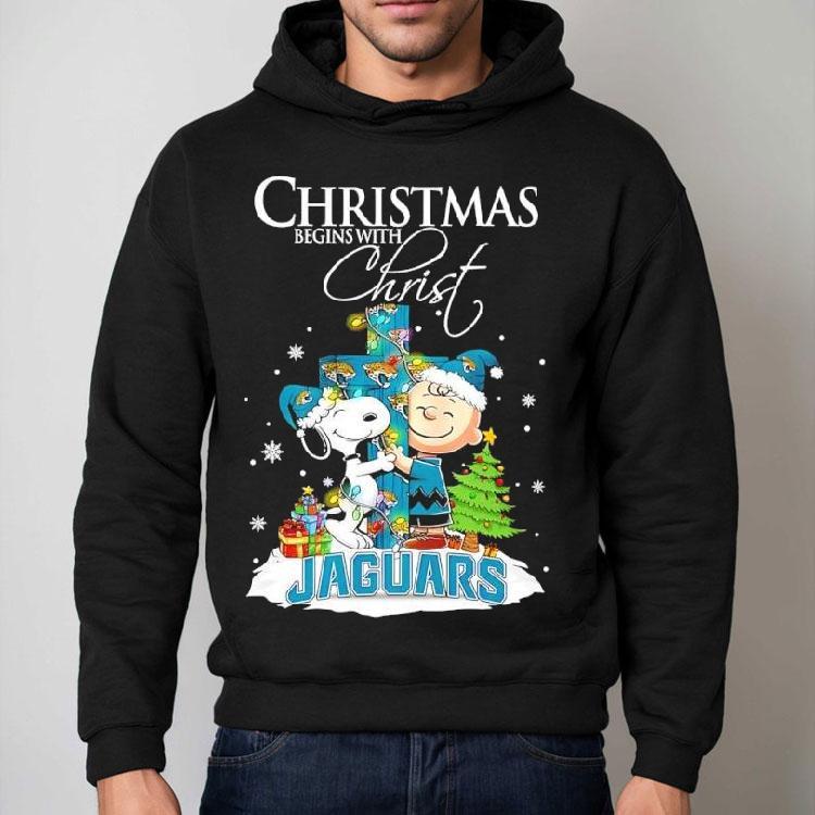 Christmas Begins With Christ Jacksonville Jaguars X Snoopy And Charlie Brown Shirt Christmas Begins With Christ Jacksonville Jaguars X Snoopy And Charlie Brown Shirt