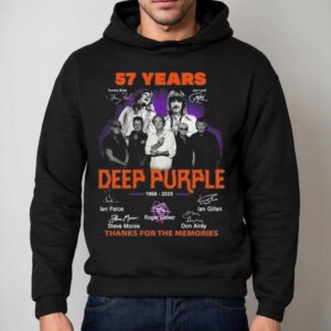 Deep Purple Years Signatures Thanks For The Memories Hoodie