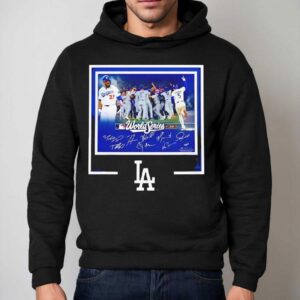 Dodgers Autographed World Series Signatures La Graphic Hoodie