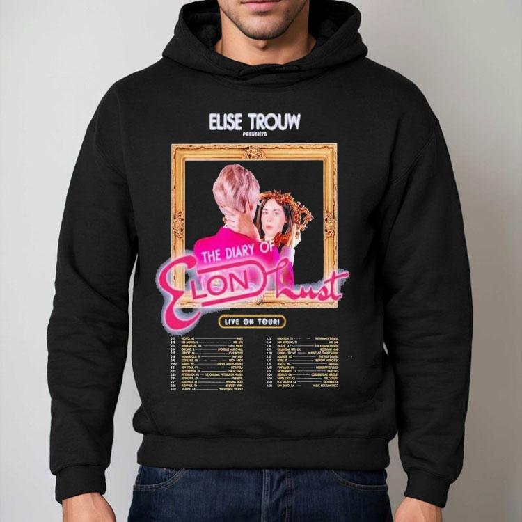 Elise Trouw The Diary Of Elon Lust Us Tour 2026 Shirt Elise Trouw The Diary Of Elon Lust Us Tour 2026 Shirt