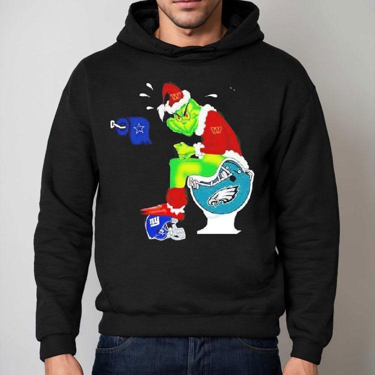 Grinch Washington Commanders Shit On Philadelphia Eagles Helmet Toilet Christmas Shirt Grinch Washington Commanders Shit On Philadelphia Eagles Helmet Toilet Christmas Shirt