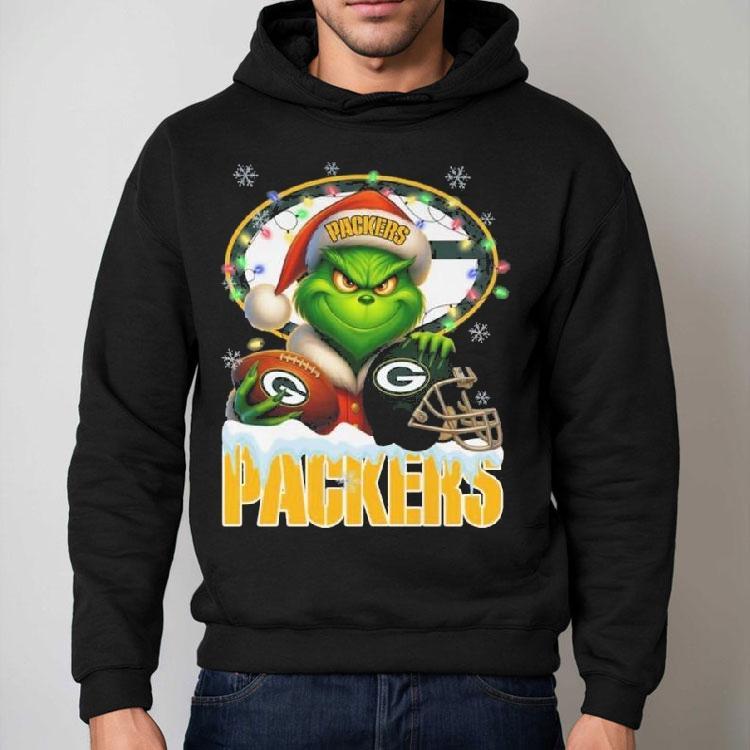 Grinch X Green Bay Packers Ball And Helmet Merry Christmas Shirt Grinch X Green Bay Packers Ball And Helmet Merry Christmas Shirt