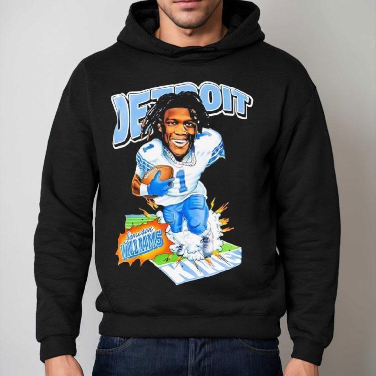 Jameson Williams In A Detroit Lions Caricature Shirt Jameson Williams In A Detroit Lions Caricature Shirt