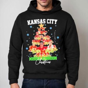 Kansas City Chiefs Patrick Mahomes And Players Merry Kingdom Christmas Tree Shirt 2 Kansas City Chiefs Patrick Mahomes And Players Merry Kingdom Christmas Tree Hoodie