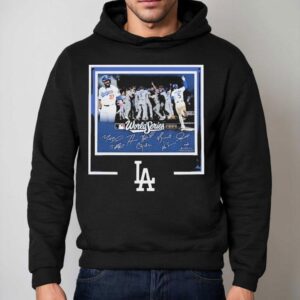 Los Angeles Dodgers Autographed World Series Signatures Hoodie