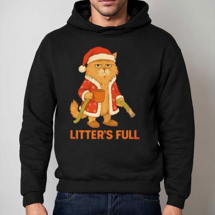 Merry Christmas Parody Litter’s Full Cat Holiday Shirt Merry Christmas Parody Litter’s Full Cat Holiday Shirt