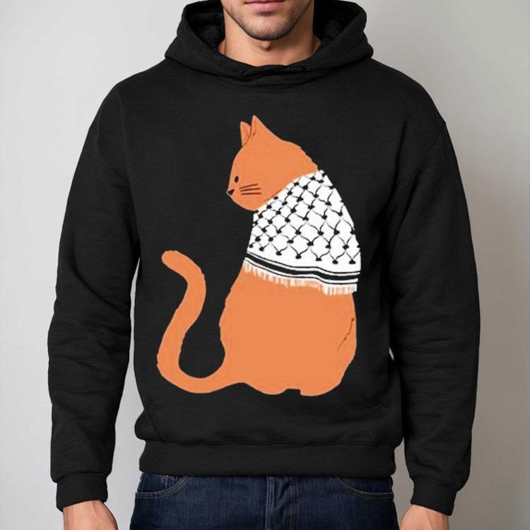 Palestinian Catfiyyeh Orange Cat Shirt Palestinian Catfiyyeh Orange Cat Shirt