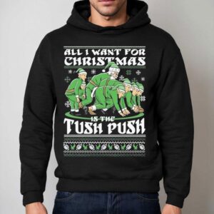Philadelphia Eagles Philly All I Want For Christmas Is The Tush Push Ugly Elfs Hoodie
