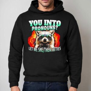 Raccoon You Into Pronouns Let Me She Them Tities Hoodie