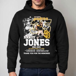 Randy Jones San Diego Padres 1950 2025 Thank You For The Memories Signature Shirt 2 Randy Jones San Diego Padres Thank You For The Memories Signature Hoodie