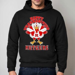Rutgers Scarlet Knights Happy Thanksgiving Turkey Hoodie