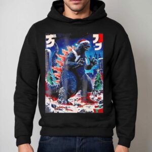 Santazilla Japanese Monster Kaiju Dinosaur Christmas Hoodie