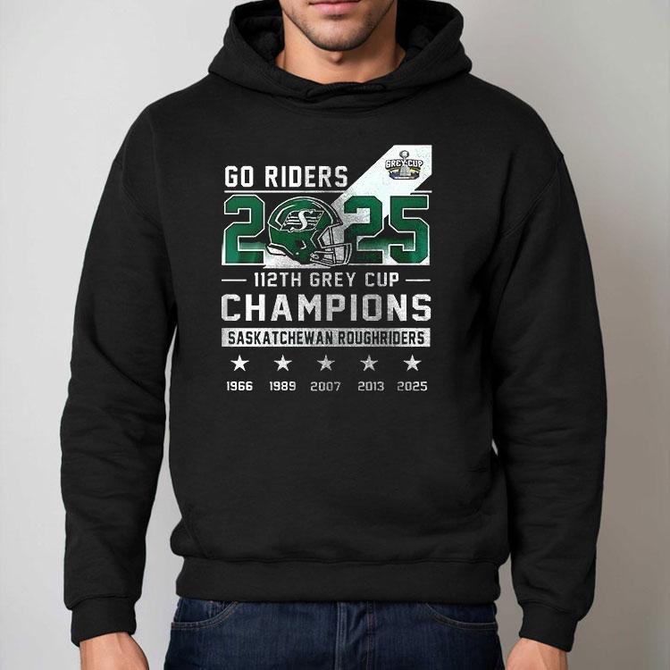 Saskatchewan Roughriders 112th Grey Cup 2025 Champions Name Roster Shirt Saskatchewan Roughriders 112th Grey Cup 2025 Champions Name Roster Shirt