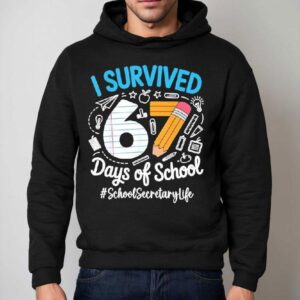 School Secretary Survived Days Of School Humor Design Hoodie