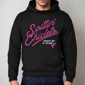 Spittin Chiclets Breasties Script Shot At A Cure Hoodie