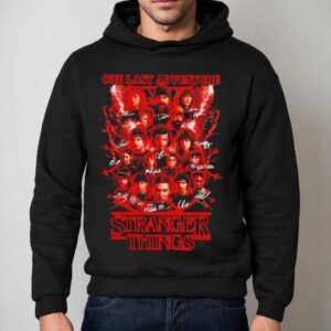 Stranger Things Season 5 One Last Adventure Signatures Shirt 2 Stranger Things Season One Last Adventure Signatures Hoodie